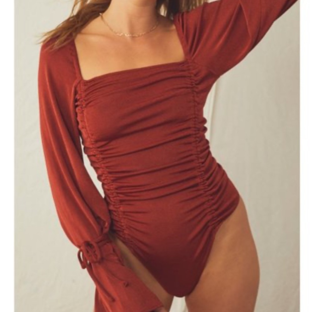 NTW Free People Meant to Be Rust Bodysuit - size S